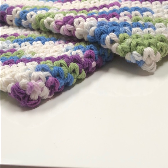 2 cotton potholders 1 cast iron pan handle holder - Picture 4 of 6